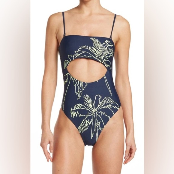 MAAJI Greenwood Tanya Bandeau One-piece Bikini In Blue - Picture 1 of 5
